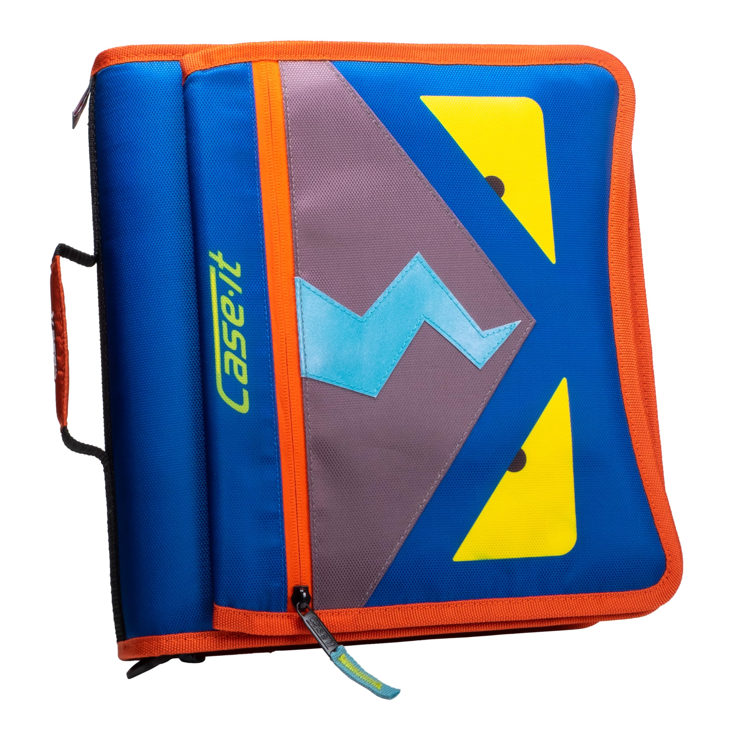 Case-it 6 Pack Monster Eye 2" O Zipper Binder w/Removable 5 Tab Expanding File, Nave Blue (M-276-ME-C Navy Blue) - Image 3