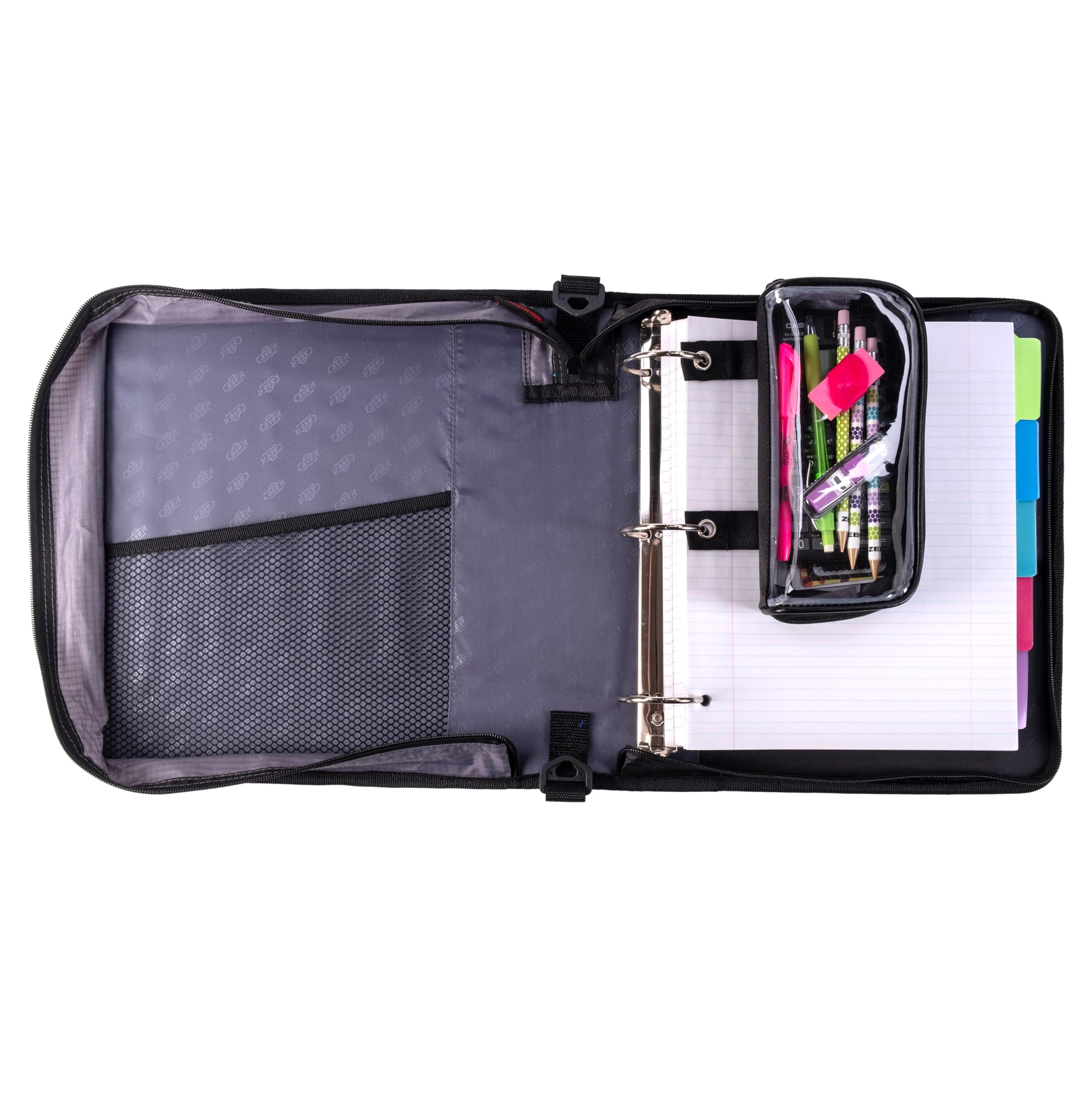 Case-it 6-Pack The Clear Pouch, Clear Window Zipper Pencil Case with Grommets, pencil pouch, Scientific Calculator Case, Zipper Pencil Pouches Bulk, 2 x 4 x 8.3 Inches, PLP-150-CLR-C, Purple - Image 5