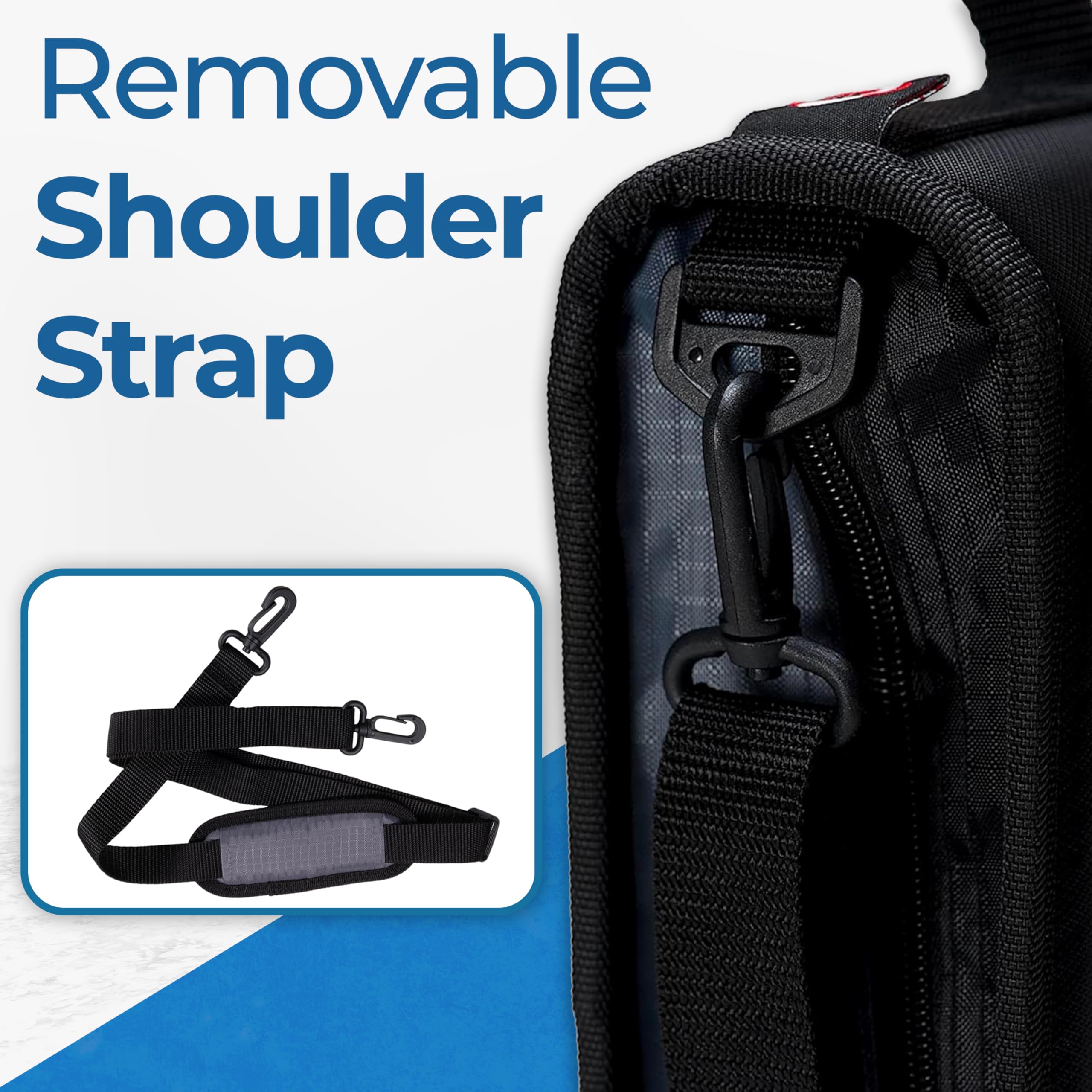 Case-it The Dual 2-in-1 Zipper Binder | Two 1.5-Inch D-Rings, 600 Sheet Capacity, Pencil Pouch & Multiple Pockets | School & Office Organizer with Shoulder Strap | Dual-101 Spearmint - Image 5