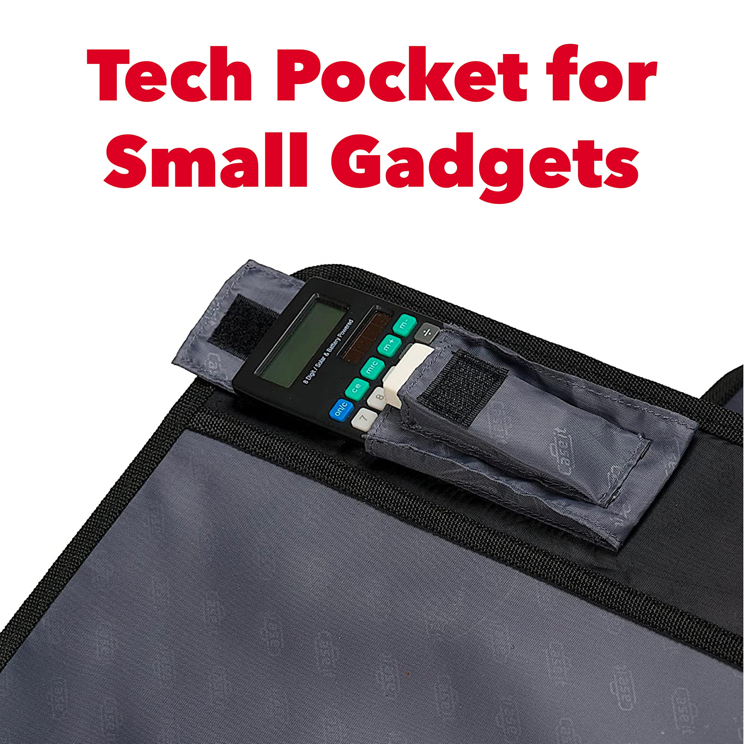 Case-it The Open Tab Secure Seal Binder - 2 Inch O-Rings - 5 Color Tab Expanding File Folder - Multiple Pockets - 400 Sheet Capacity - Red S-826-A - Image 7