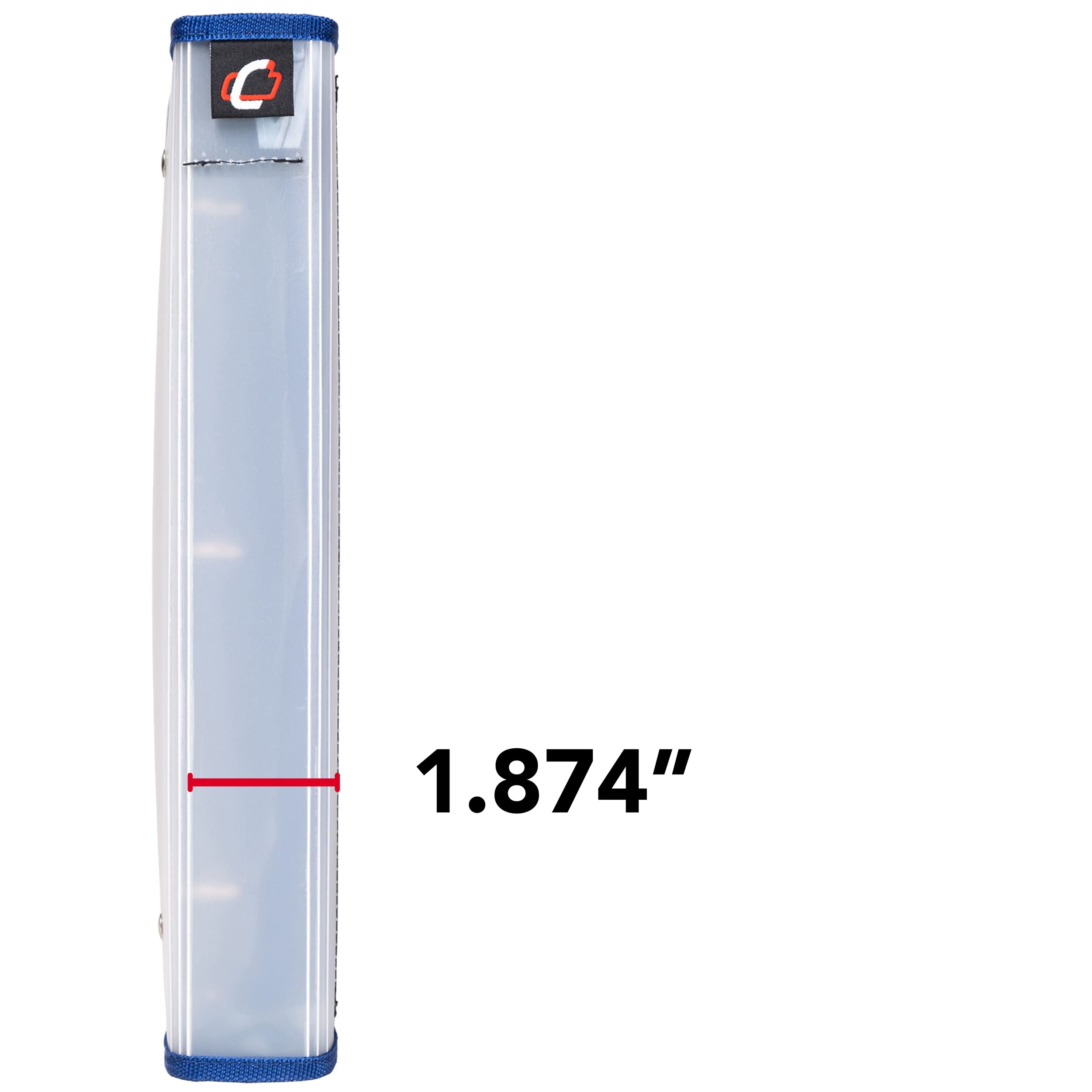 Case-it Transulcent Slim Go Tab Zipper Binder, 1" O-Ring with 5-Color tabs, Expanding File Folder, PS-425-Slim, Black - Image 6