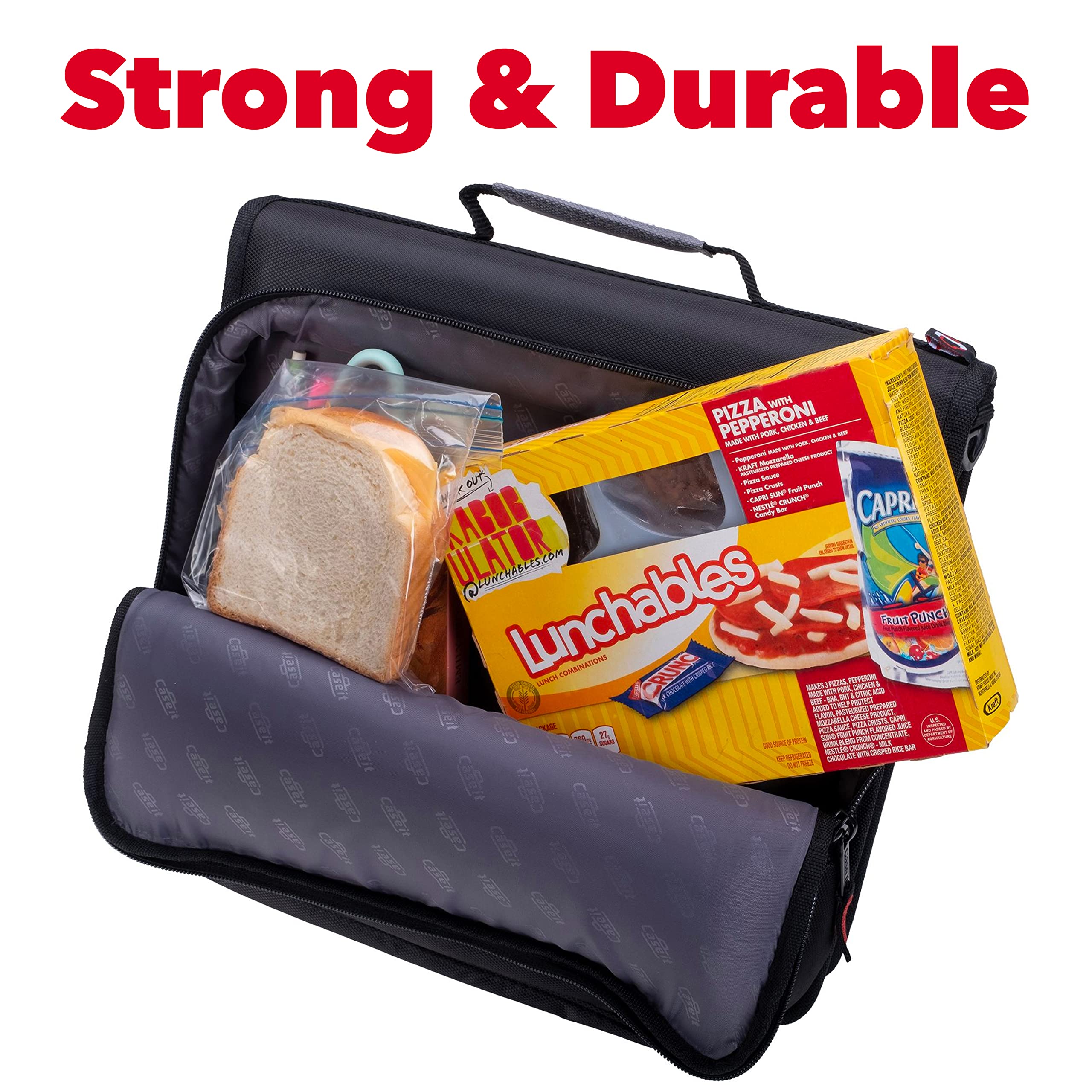 Case-it Universal Zipper Binder | 2-Inch O-Rings, 13-Inch Laptop/Tablet Padded Pocket, 400 Sheet Capacity, Multiple Storage Pockets & Shoulder Strap | School & Office Organizer | LT-007 Mint Blue - Image 7